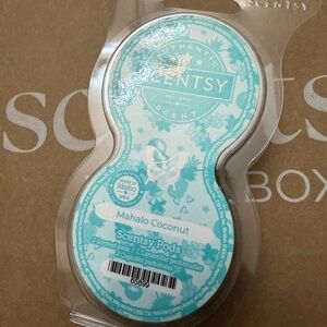 Scentsy Mahalo Coconut Pods - Teal and White